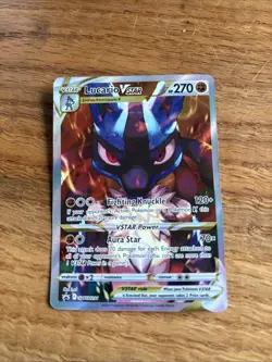 Pokemon TCG Lucario VSTAR SWSH291 Black Star Promo Full Art Holo Card - Image 1