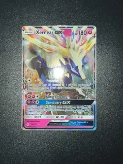 Xerneas GX 90/131 SM Forbidden Light Ultra Rare Holo Pokemon Card PC - Image 2
