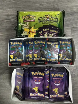 3 (lot) Pokemon TCG Trick or Trade Booster Packs 22 23 24 Halloween Card Bundle - Image 1