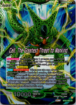 Dragon Ball Super Card Game Cell The Greatest Threat to Mankind Foil Card BT21 - Image 1