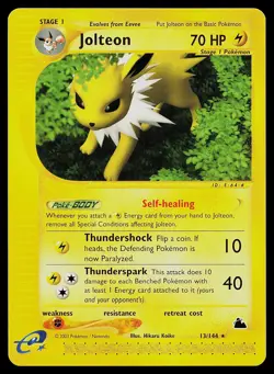 Pokemon Card - Jolteon Skyridge Rare 13/144 Non Holo - Image 1