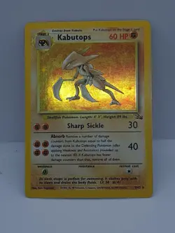 Kabutops 9/62 Pokemon Card Fossil Holo Rare WOTC - Image 3