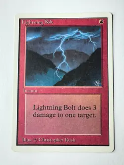 1x Lightning Bolt - Moderately Played - MTG Unlimited Edition - Image 1