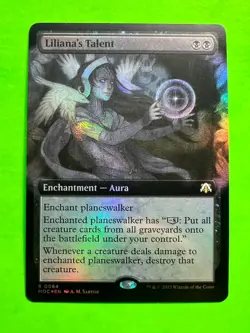 MTG March of the Machine ( Liliana's Talent ) FOIL Extended Art 0084 - Image 1