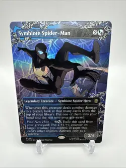 Symbiote Spider-Man (Borderless) Marvel's Spider-Man Foil MTG NM - Image 1