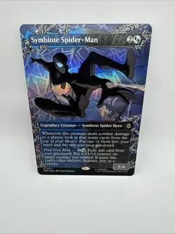 Symbiote Spider-Man (Borderless) Marvel's Spider-Man Foil MTG NM - Image 3