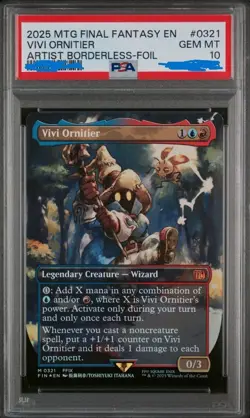 PSA 10 Gem Mint - Vivi Ornitier Borderless Foil - FINAL FANTASY - Image 1