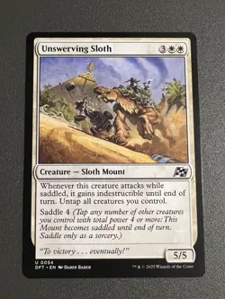 MTG Unswerving Sloth #34 - Aetherdrift - Image 1