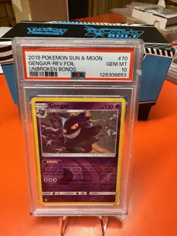 PSA 10 Gengar Reverse Holo Unbroken Bonds 70/214 POP 27!! - Image 1