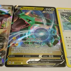 Pokemon Rayquaza EX 85/124 Holo Dragons Exalted LP, Crown zenith, M24 promo 3 - Image 2