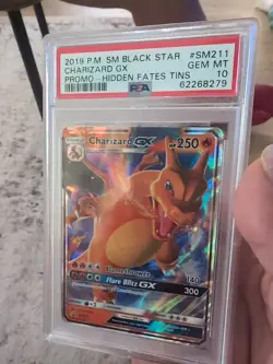 PSA 10 GEM MINT Charizard GX SM211 Black Star Promos Full Art Holo Pokemon 2019 - Image 1