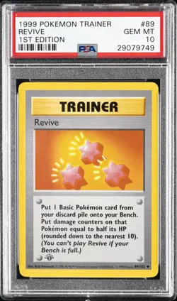 1999 POKEMON BASE SET 1ST EDITION #89 REVIVE PSA 10 - Image 1