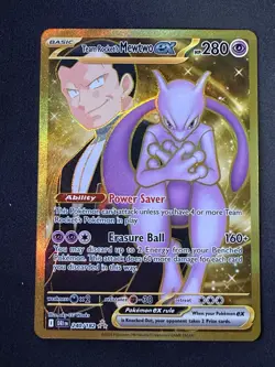 Pokemon Mewtwo EX Team Rockets 240/182 Gold Rare 2025 TCG Destined Rivals - Image 1