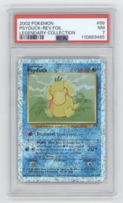 Psyduck 2002 Pokemon Legendary Collection Reverse Foil 88/110 PSA 7 Q1887 - Image 1