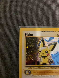 Pokemon TCG [PICHU] Holo Rare Vintage Neo Genesis 12/111 LP/EX - FAT SWIRL - Image 3