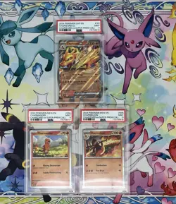 Pokemon Charizard Super Premium Collection 2024 Promo Set All 3, PSA 9 - Image 1