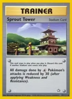 2x Sprout Tower (#097/111) - Unlimited E - Neo Genesis LP Pokemon - Image 1