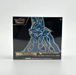 POKEMON CENTER TCG MEGA EVOLUTION SEALED ELITE TRAINER BOX ETB LUCARIO - Image 1