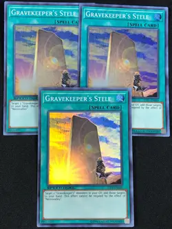 YUGIOH GRAVEKEEPER’S STELE STP1-EN018 SUPER X3 (NM) - Image 1