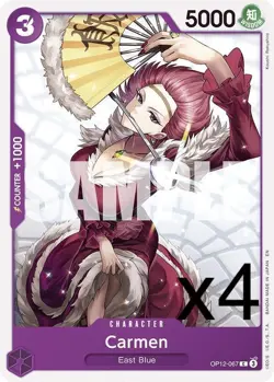 4X One Piece Card Game Carmen OP12-067 Common NM - Image 1