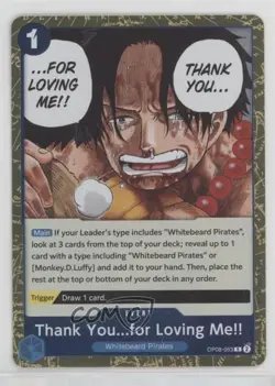 2024 One Piece Card Game: Two Legends OP08 R Thank You. For Loving Me!!! - Image 1