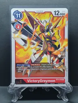 Digimon Card - VictoryGreymon BT4-019 R - Great Legend - Image 1