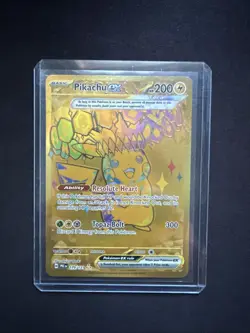 Pikachu EX Holo Rare Pokemon Card Resolute Heart Topaz Bolt - Image 1