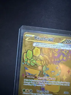 Pikachu EX Holo Rare Pokemon Card Resolute Heart Topaz Bolt - Image 2