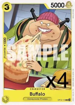4X One Piece Card Game Buffalo OP12-110 Common NM - Image 1