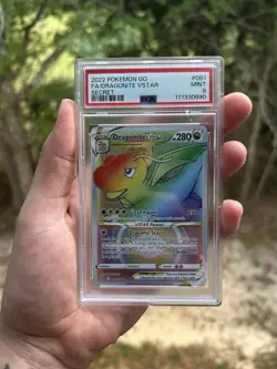 Pokemon Go Dragonite VSTAR Holo Card TCG Secret 081/078 PSA 9 - Image 1