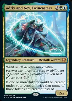 Adrix and Nev, Twincasters [Commander 2021] Magic MTG - Image 1