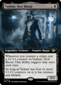 Vadmir, New Blood (Extended Art) [Outlaws of Thunder Junction] Magic MTG - Image 1