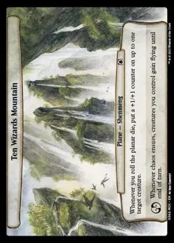 2x Ten Wizards Mountain - Oversized MOC LP MTG - Image 1