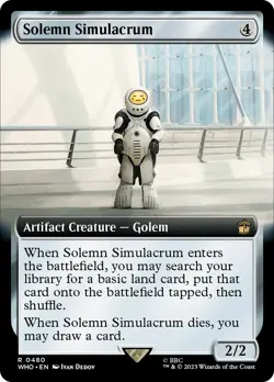 Solemn Simulacrum (Extended Art) [Doctor Who] Magic MTG - Image 1