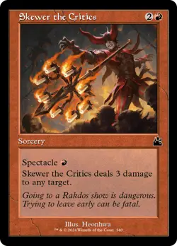 Skewer the Critics (Retro Frame) [Ravnica Remastered] Magic MTG - Image 1