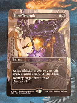 Bitter Triumph, NM, Store Championship Promo, Magic, MTG - Image 1