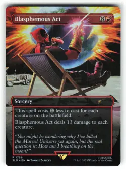 Blasphemous Act FOIL #1756 NM/M Marvel Deadpool Secret Lair MTG Magic Card - Image 1