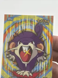 2000 Topps TV Animation Series 2 Rattata #19 9 of 10 Sticker Puzzle Pokemon - Image 3