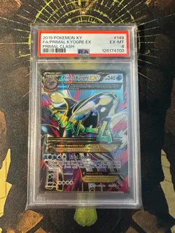Pokemon Primal Kyogre EX 149/160 Primal Clash Full Art PSA 6 - Image 1