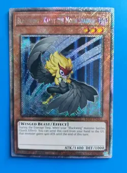 NM Yugioh Blackwing - Kalut the Moon Shadow RA03-EN217 Platinum Secret Rare - Image 1