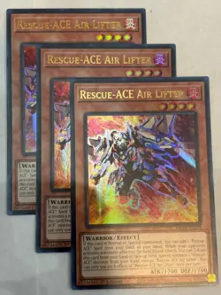 YUGIOH-3x- Rescue-ACE Air Lifter - MP24-EN278 - Ultra Rare - 1st Ed (PLAYSET) - Image 1