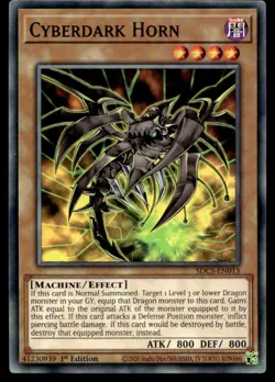 Cyberdark Horn Structure Deck: Cyber Strike SDCS-EN013 MP YuGiOh TCG | Buy 10 Ge - Image 1