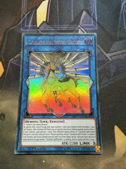 ITALIAN YUGIOH Knightmare Unicorn MP19-EN028 Ultra Rare Nm - Image 1