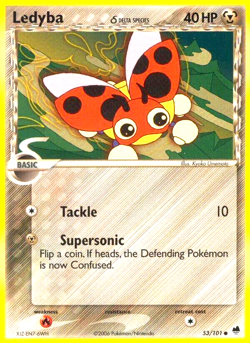 LEDYBA - 53/101 - EX Dragon Frontiers - Common - Pokemon Card TCG - Near Mint - Image 1