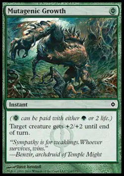 MTG English Mutagenic Growth NM Foil New Phyrexia - Image 1