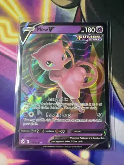 Mew V - 113/264 - Pokemon Fusion Strike Sword & Shield Ultra Rare Card NM - Image 1