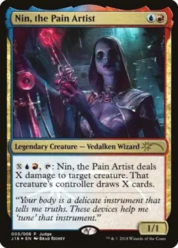 Nin, the Pain Artist -Foil Light Play MTG Promos: Judge - Image 1