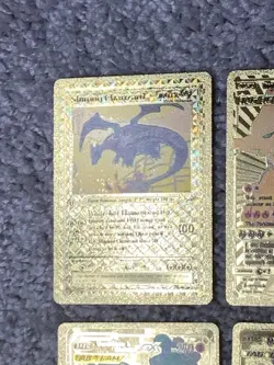 Set of 15 Pokemon Charizard,Mewtwo,Machamp+++ Gold Foil Fan Art Display Cards LP - Image 3