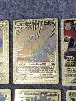 Set of 15 Pokemon Charizard,Mewtwo,Machamp+++ Gold Foil Fan Art Display Cards LP - Image 4