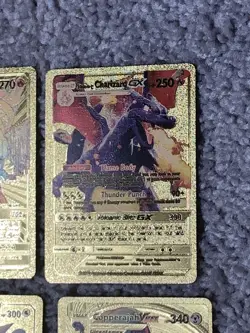 Set of 15 Pokemon Charizard,Mewtwo,Machamp+++ Gold Foil Fan Art Display Cards LP - Image 5